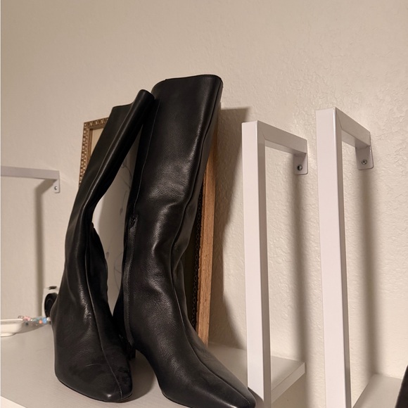 Madewell Black Leather Heeled Boots - Picture 4 of 5